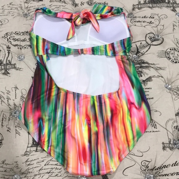 La Moda Sherbet Stripe Swimsuit - Picture 3 of 6